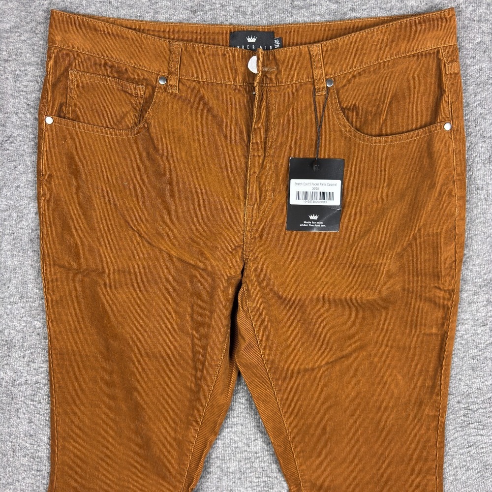 NEW Under 510 Pants Mens 36x28 Caramel Stretch Corduroy 5-Pocket City NWT
